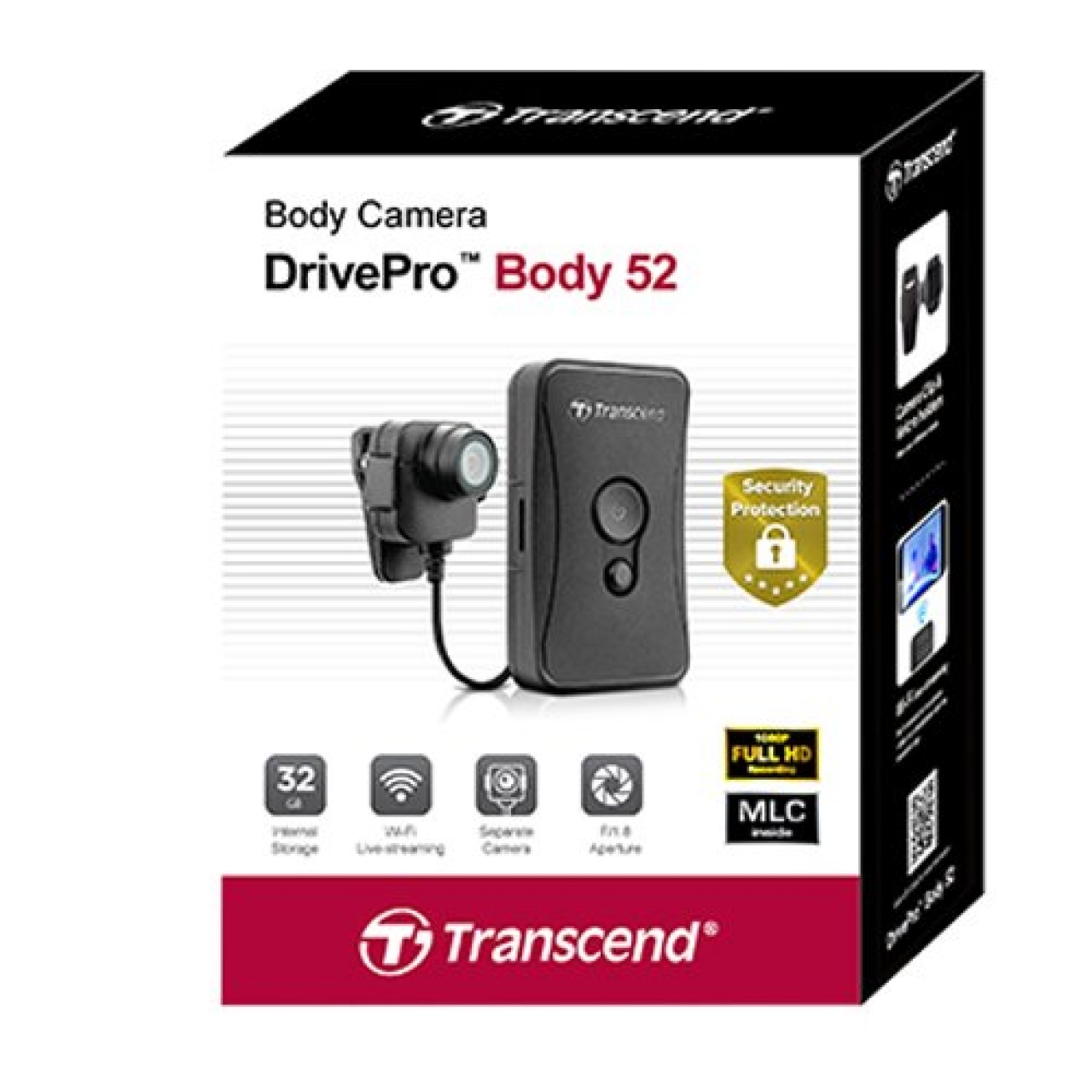 TRANSCEND DrivePro 52 Güvenlik Yaka Kamerası 1080P (Polis,Askeri,vb Kullanım İçin) TS32GDPB52A