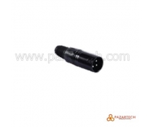 STI 3 Pin Canon Metal Jak Erkek Siyah LA-1008