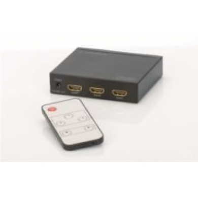 DIGITUS 4K HDMI Switch 3x1, Supports 4K2K,3D video formats, incl. remote control