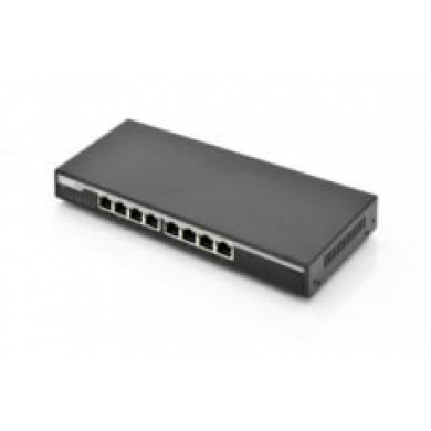 DIGITUS Gigabit Desktop PoE af-at 8-Port Switch 10-100-1000Mbps, 135W PoE Power