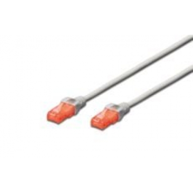 DIGITUS Patch Kablo, U-UTP, CAT. 6, 10 metre, AWG 26-7, Cu, LSZH, gri renk