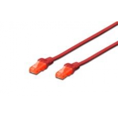 DIGITUS Patch Kablo, U-UTP, CAT. 6, 2 metre, AWG 26-7, Cu, LSZH, kırmızı renk