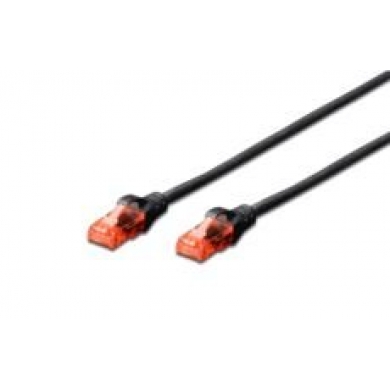DIGITUS Patch Kablo, U-UTP, CAT. 6, 3 metre, AWG 26-7, Cu, LSZH, siyah renk