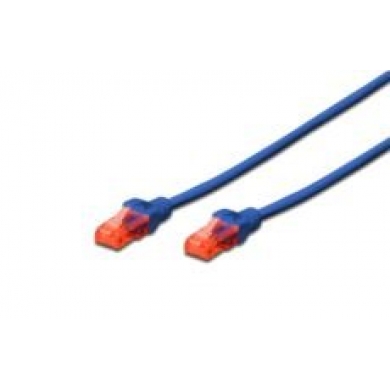 DIGITUS Patch Kablo, U-UTP, CAT. 6, 5 metre, AWG 26-7, Cu, LSZH, Mavi renk