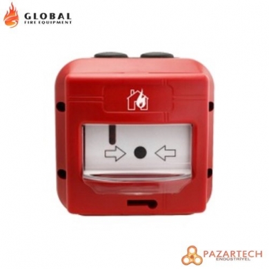 Global Yangın Adresli Yangın İhbar Butonu ve Kasası - KD İzalatörlü IP67