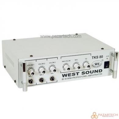WESTSOUND TKS-80-MT 80W Mikserli Usb Amplifikatör